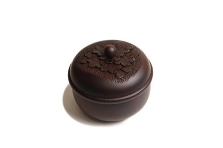 鈴型菓子器　桜　つまみ付